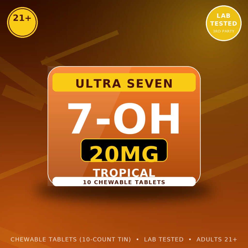 20mg 7-OH Tropical Chewable Tablets — buy online at Ultra Seven